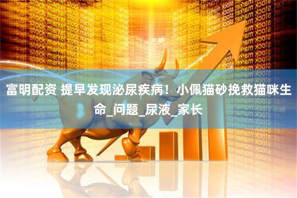 富明配资 提早发现泌尿疾病！小佩猫砂挽救猫咪生命_问题_尿液_家长
